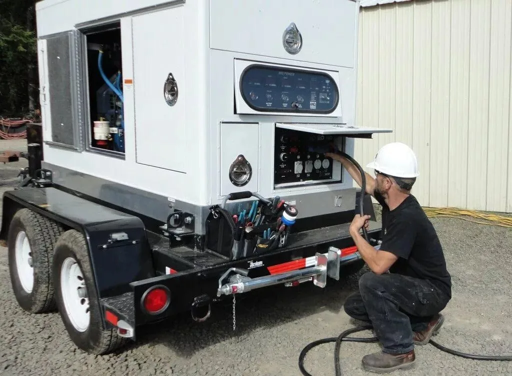 Electrician repairing electrical Generator in new jersey